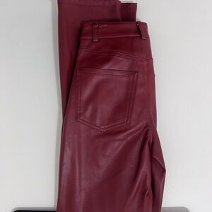 Dynamite Red Faux Leather Pants